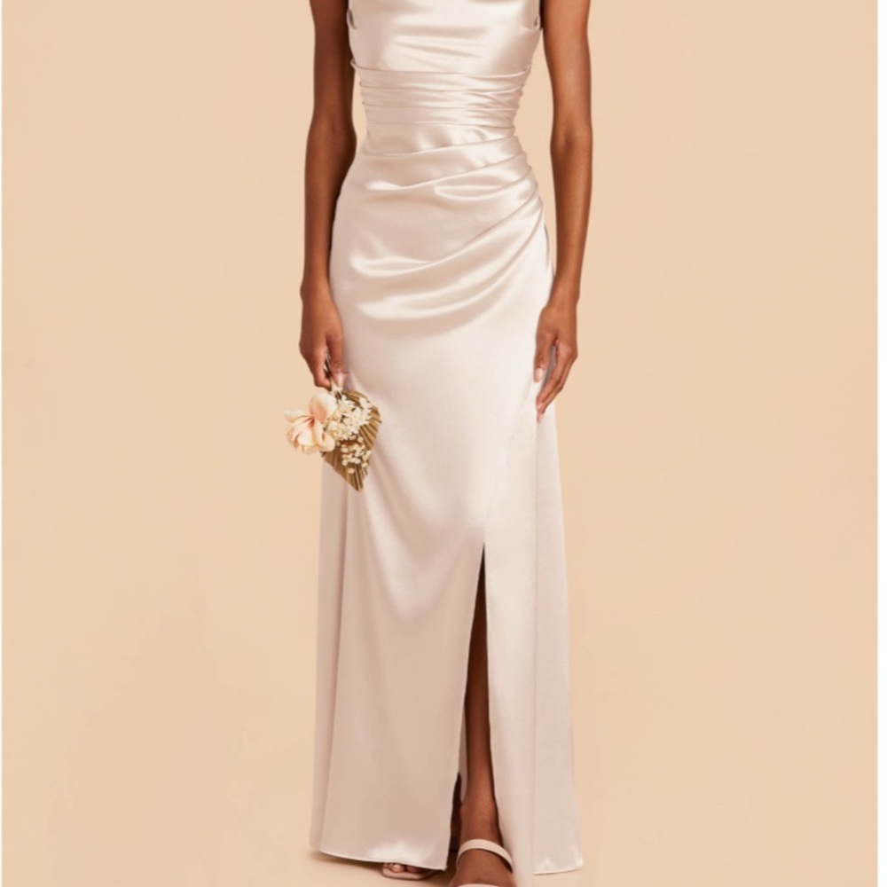 Birdy Grey Cream Satin Maxi Dress